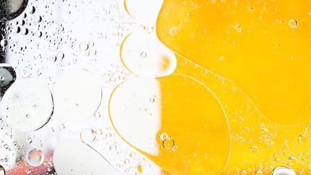Oil drops on a water surface  Abtract background の写真素材
