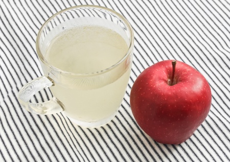 Aloe vera juice and apple  Drink to health and weight loss の写真素材