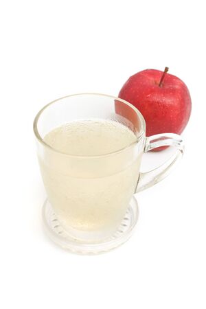 Aloe vera juice and apple  Drink to health and weight loss の写真素材