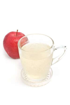 Aloe vera juice and apple  Drink to health and weight loss の写真素材