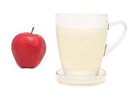 Aloe vera juice and apple  Drink to health and weight loss の写真素材