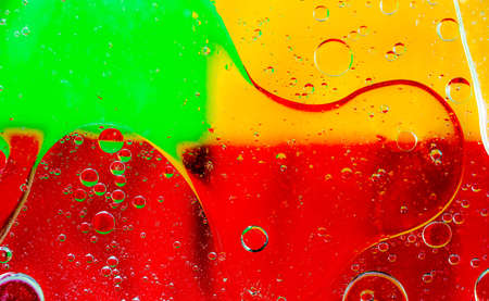 Oil drops on a water surface  Abstract background の写真素材