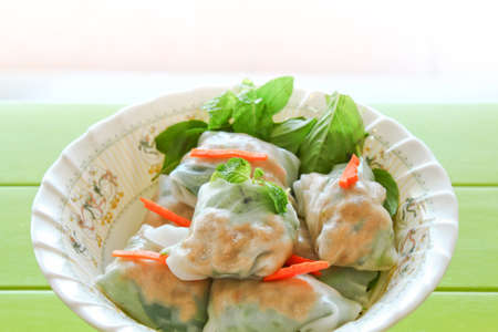 Fresh spring rolls  Vietnamese fresh noodle spring roll の写真素材