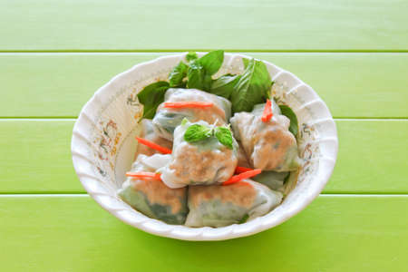 Fresh spring rolls  Vietnamese fresh noodle spring roll の写真素材