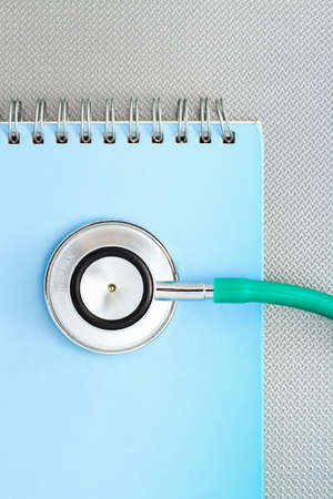 Concept of medical education with book and stethoscopeの写真素材