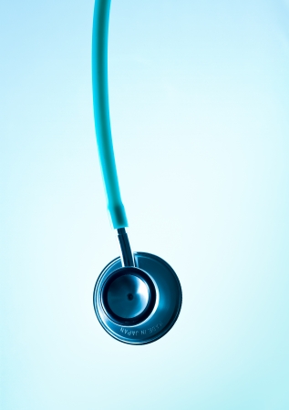 Beautiful stethoscope and blue tint の写真素材