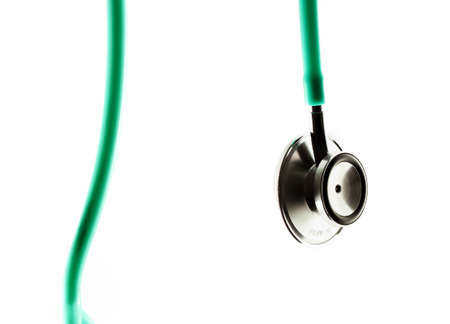 Medical green stethoscope object の写真素材