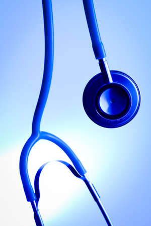 Beautiful stethoscope and blue tint の写真素材