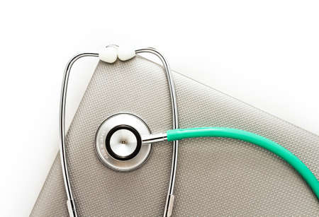 Medical technology, green stethoscope object の写真素材