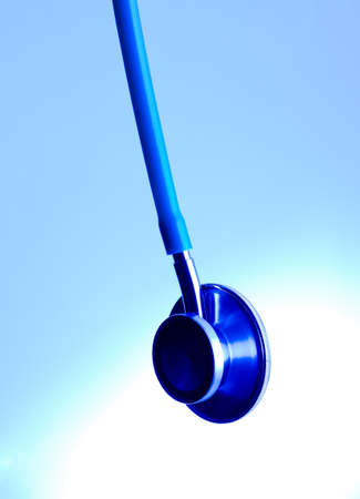 Beautiful stethoscope and blue tint の写真素材