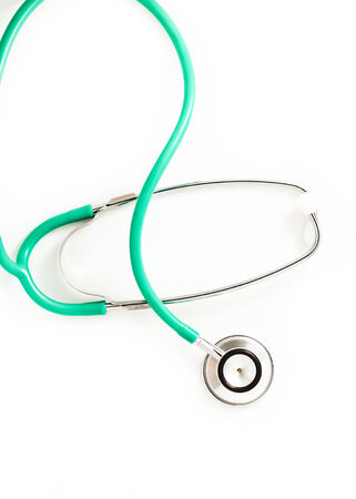 Medical green stethoscope object の写真素材