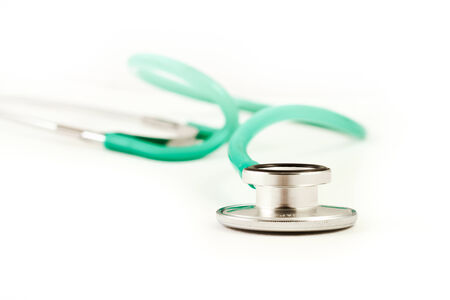 Medical green stethoscope object の写真素材