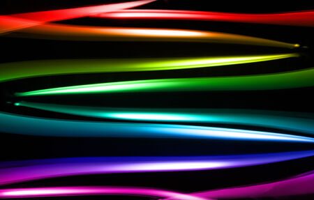 Colorful curve on black background. Curve abstract.の写真素材