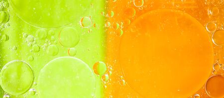 Oil drops on a water surface. Abtract background.の写真素材