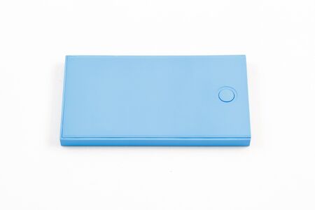 Blue box squares. Small device electricity to recharge of smart phone.の写真素材