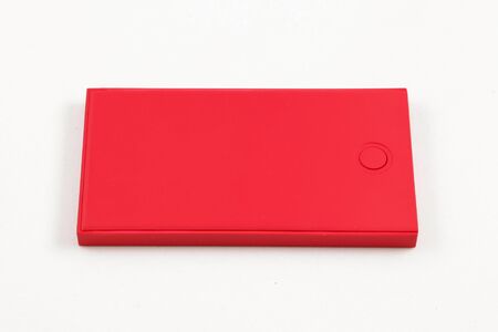 Red box squares. Small device electricity to recharge of smart phone.の写真素材