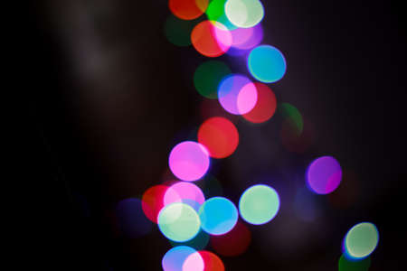 Colorful color lights bokeh background, Abstract circular bokeh.の写真素材