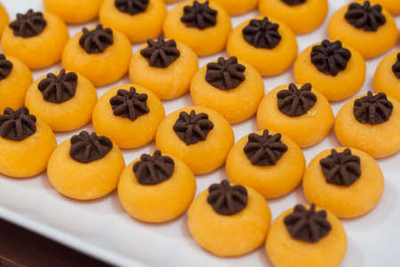 Thailand ancient dessert, sweet desserts make with egg and baking powder.の写真素材
