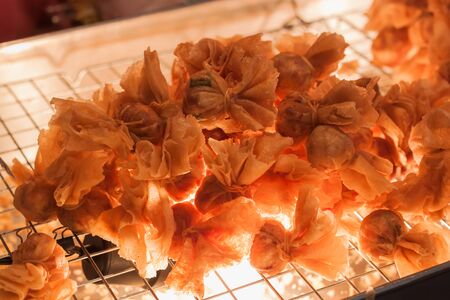 Thailand ancient dessert made from nut, flour, sugar, baking.の写真素材