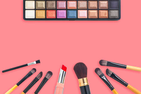 Set of decorative cosmetics.の写真素材