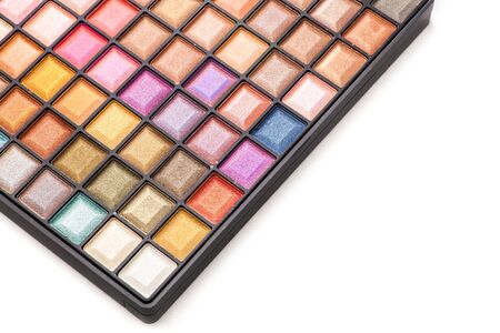 Colorful eye shadows palette. Colorful Makeup palette background.の写真素材