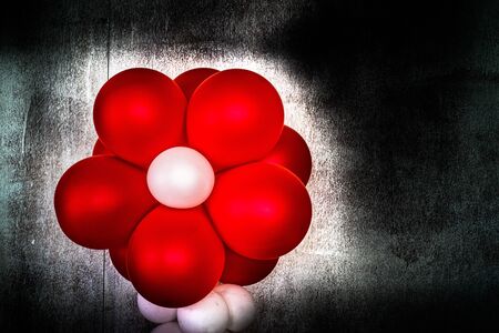 dark balloons red color for halloween.の写真素材