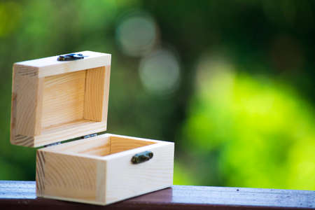 Box wood on bokeh tree blurred background. using wallpaper or background for object, package or product image.の写真素材