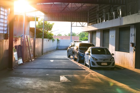 BANGSAN, THAILAND - September , 2017 : Sunshine in showroom mazda car of Thailand.for customers.のeditorial素材