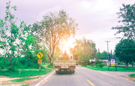 car on street Using wallpaper or background for transport and automotive imageの写真素材