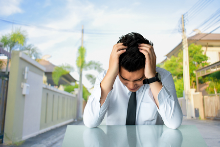 Asian businessman sad sitting or strait business man sitting chair
Express feeling on home blurred background Metaphor for Success finance
Dealing buying or Insurance imageの写真素材