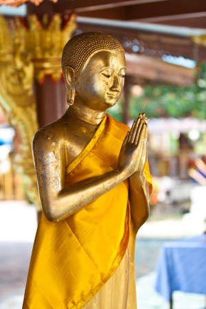 Gold Buddha statueの写真素材