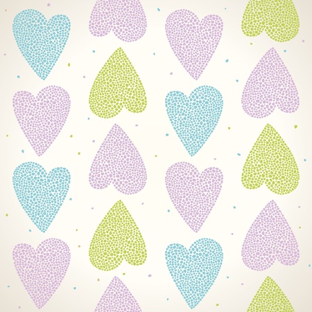 Romantic background with heartsのイラスト素材