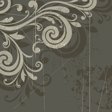 Floral retro backgroundのイラスト素材