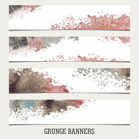 Grunge Banners. Watercolor vintage background.のイラスト素材