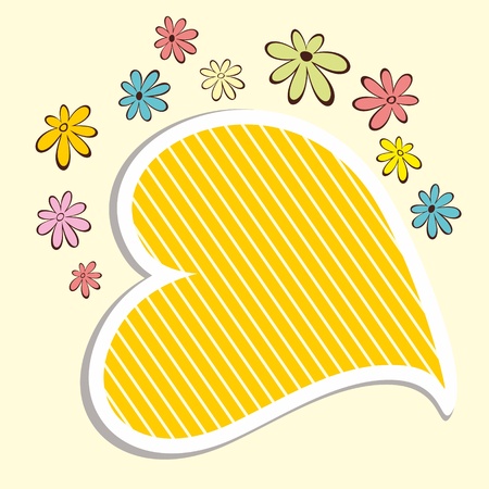 Floral frame  Romantic speech bubble のイラスト素材