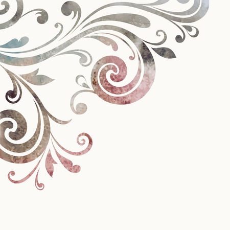 Floral element. Vector watercolor background.のイラスト素材