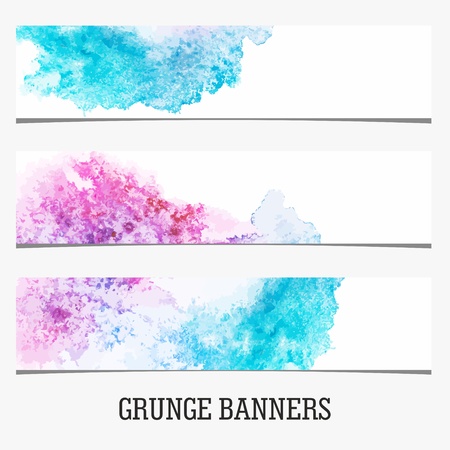 Grunge Banners. Watercolor vintage background.のイラスト素材