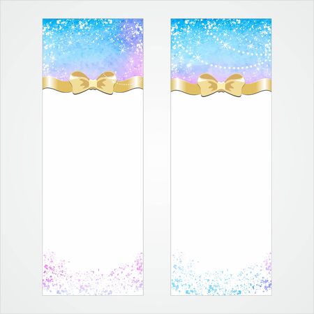 Festive New Year banners  Christmas invitation  のイラスト素材