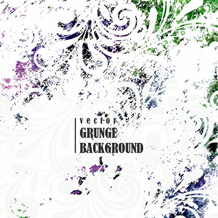 Floral pattern  Vector watercolor background  Grunge floral background のイラスト素材