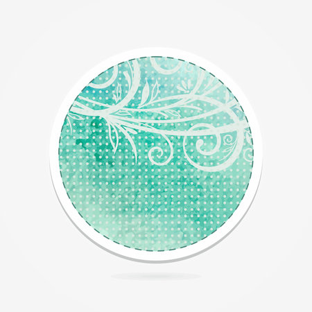 Grunge sticker  Grunge banner  Retro label  Website decorative element  Watercolor vintage background のイラスト素材