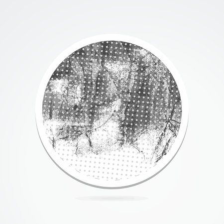 Grunge sticker  Grunge banner  Retro label  Website decorative element  Watercolor vintage background のイラスト素材