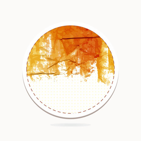 Vintage frame  Romantic love label  Crumpled paper label  Aged paper sticker のイラスト素材