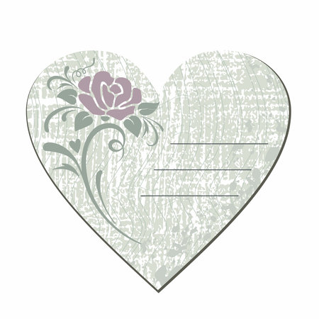 Vintage frame  Heart romantic card のイラスト素材