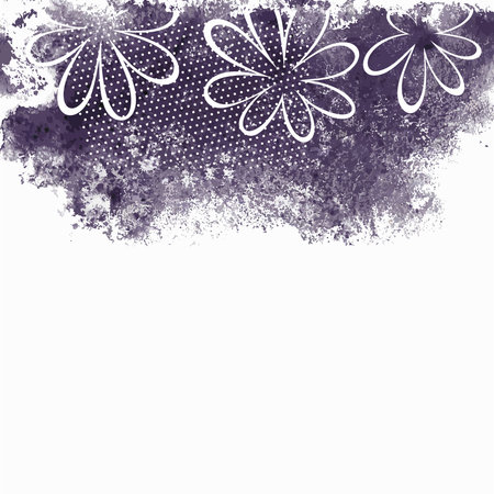 Watercolor floral background  Grunge floral pattern のイラスト素材