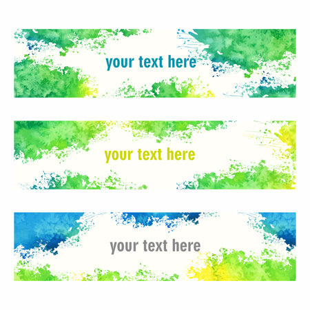 Grunge Banners  Watercolor vintage background のイラスト素材