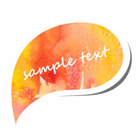 Speech bubble  Vintage artistic frame  Watercolor background のイラスト素材