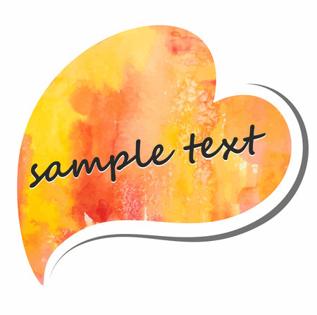 Speech bubble  Vintage artistic frame  Watercolor background のイラスト素材