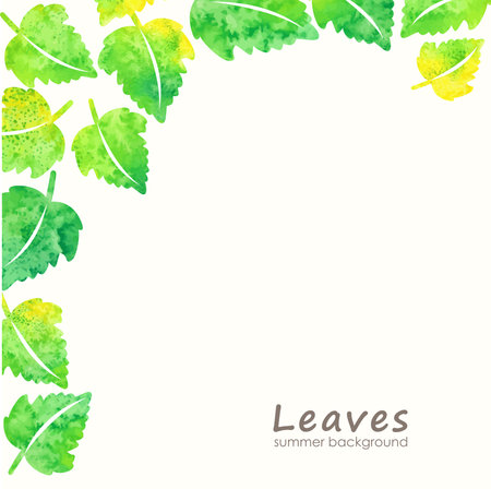 Green leaves background  Eco design template のイラスト素材