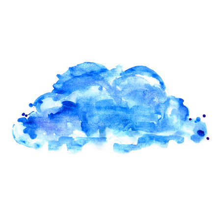 Watercolor cloud.の写真素材