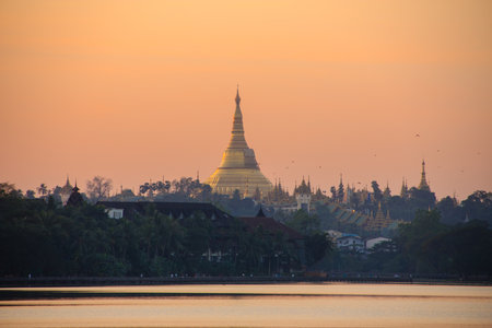 Shwedagon Pagoda , Yangon in Myanmar  Burmar の写真素材